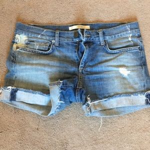 Joes distressed jean shorts
